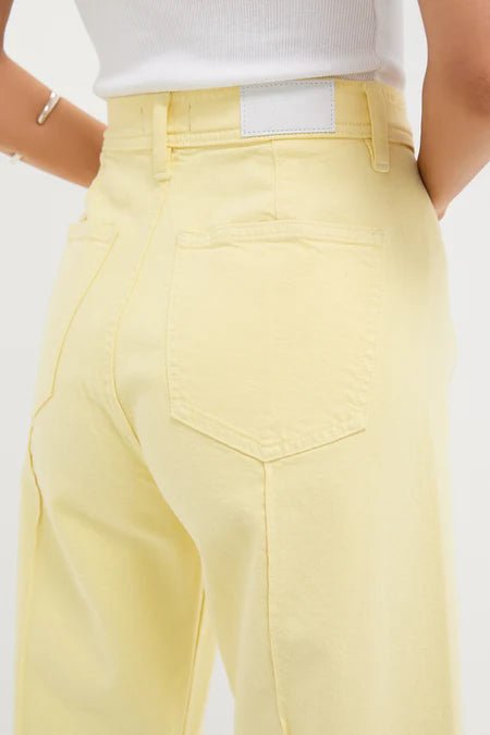 Penny Ankle Pintuck High Rise Wide Leg - Buttercup - SPARROW
