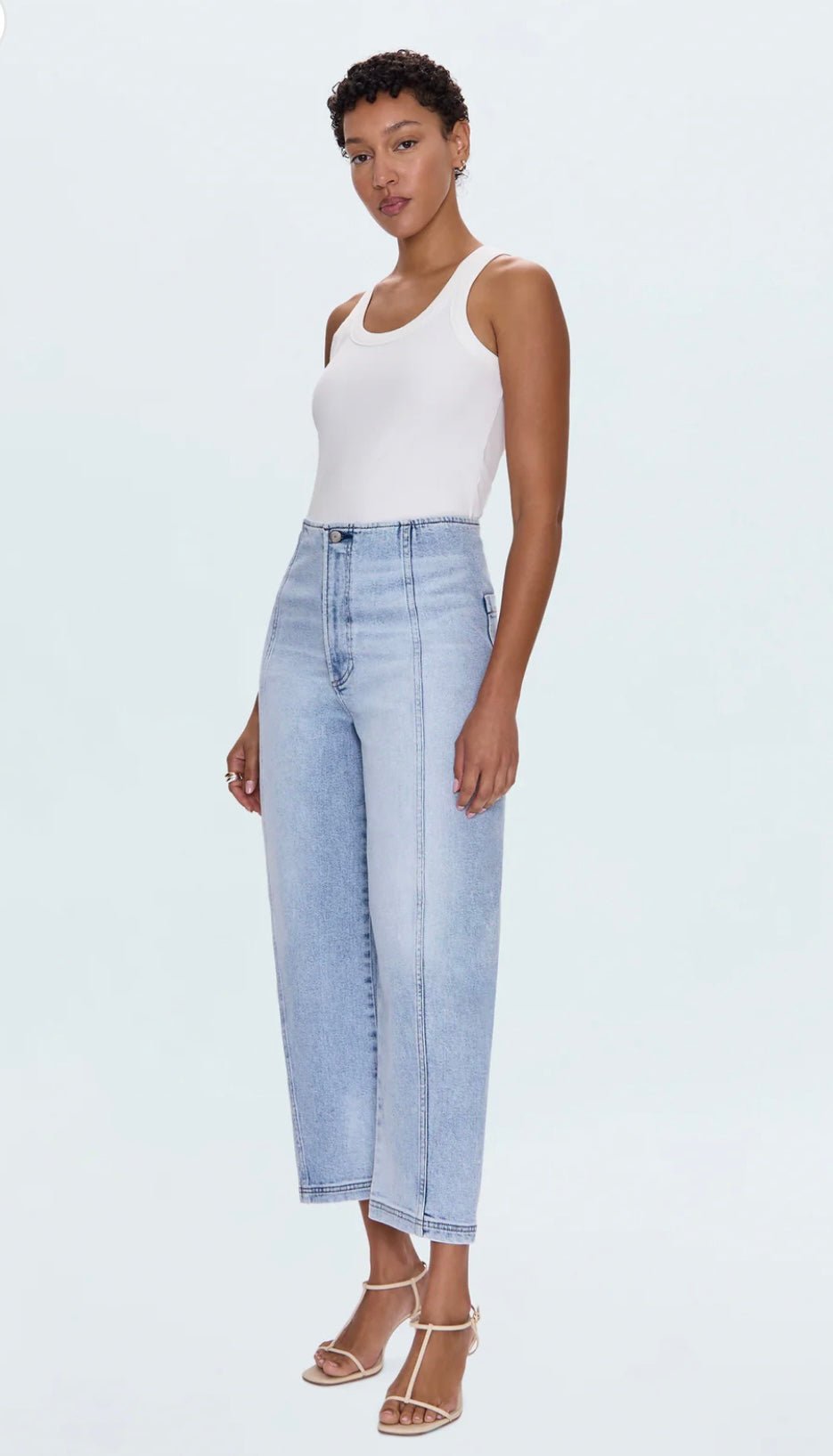 Pistola Blair High Rise Seamed Barrel Jeans - SPARROW