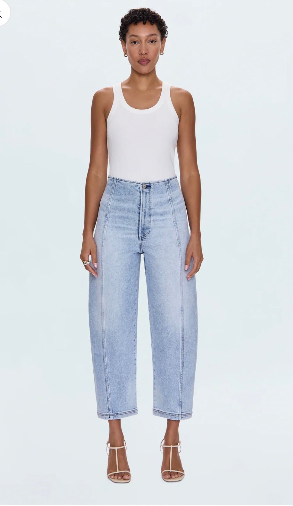 Pistola Blair High Rise Seamed Barrel Jeans - SPARROW