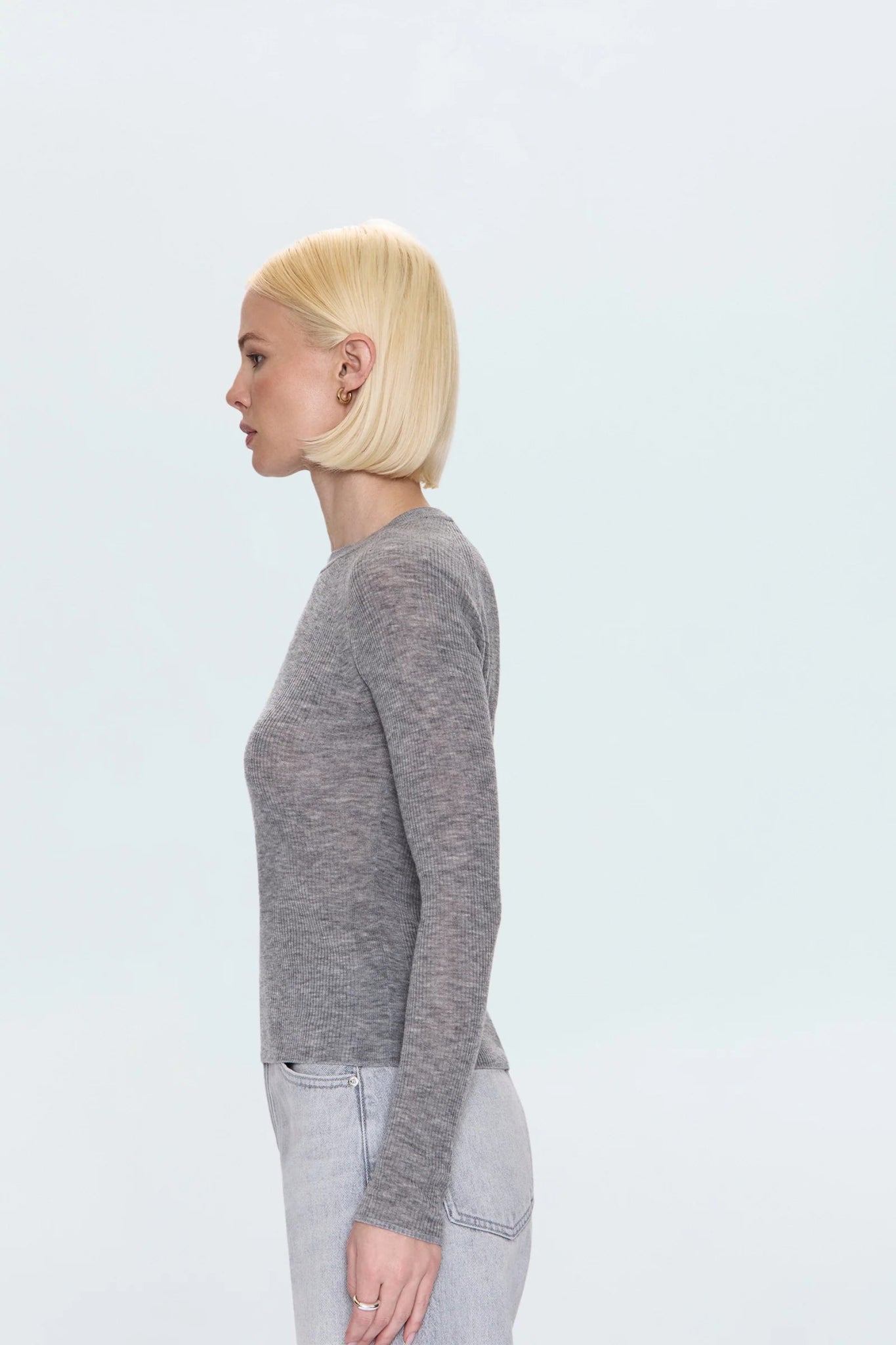 Pistola Juno Feather Weight Sweater - Heather Charcoal - SPARROW