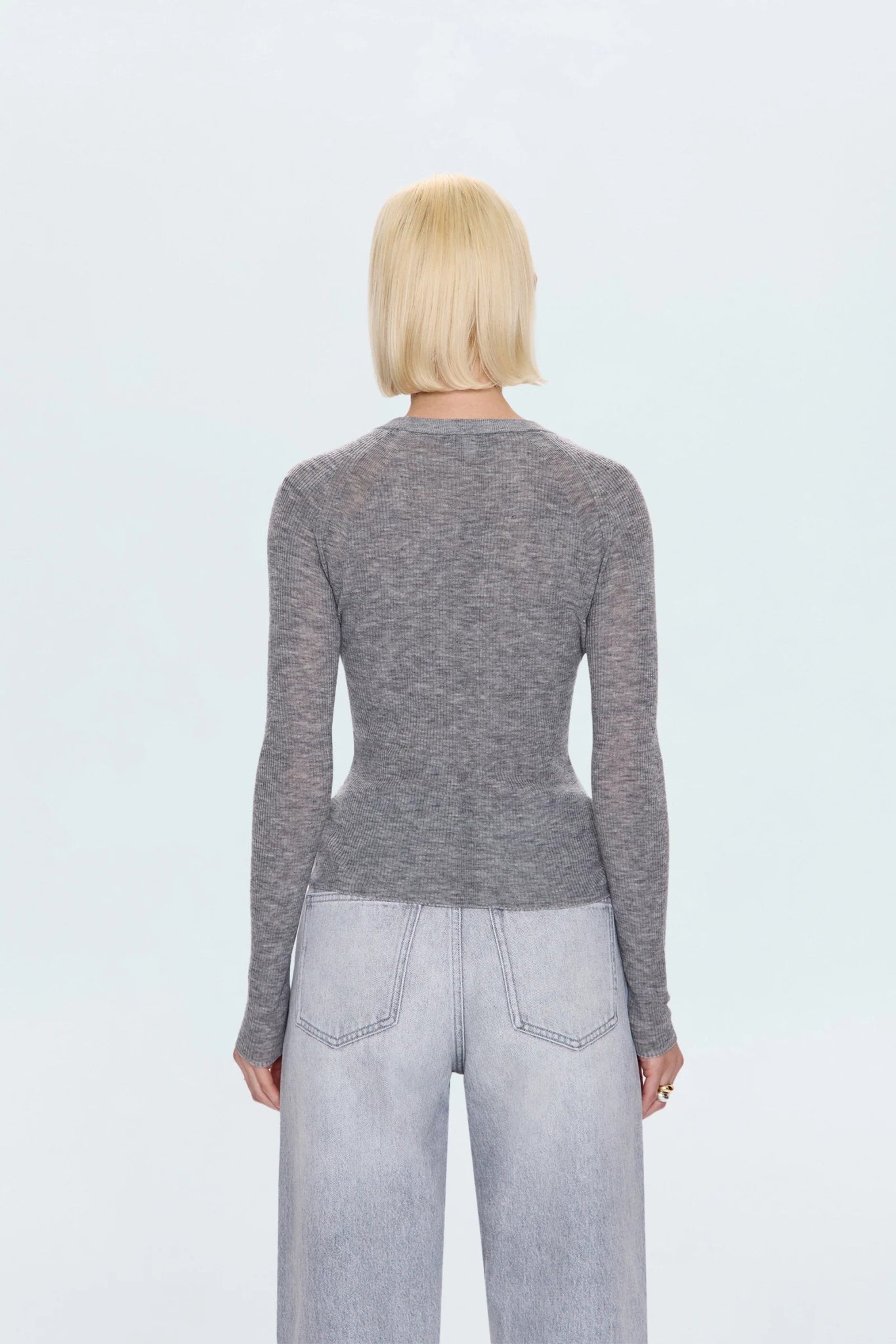 Pistola Juno Feather Weight Sweater - Heather Charcoal - SPARROW