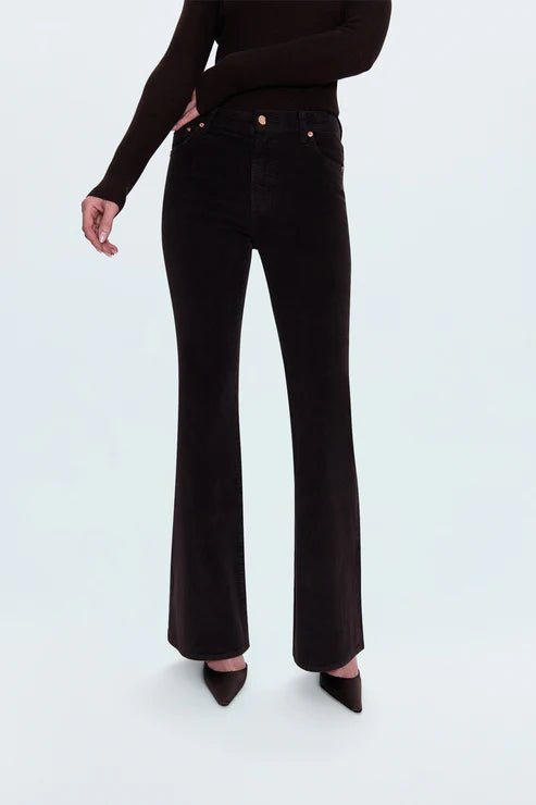 Pistola Kinsley Mid Rise Ultra Flare Pant - Mocha - SPARROW