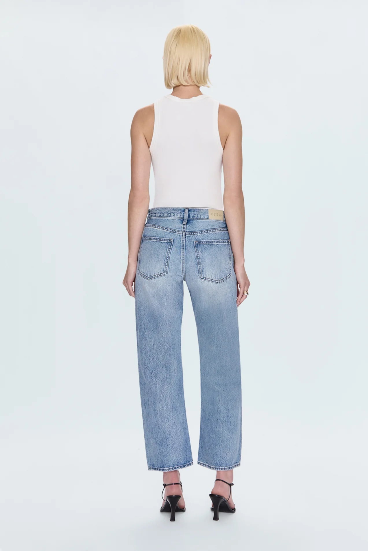 Pistola Lexi Ankle Mid - Rise Straight Leg Jeans - Bowie - SPARROW