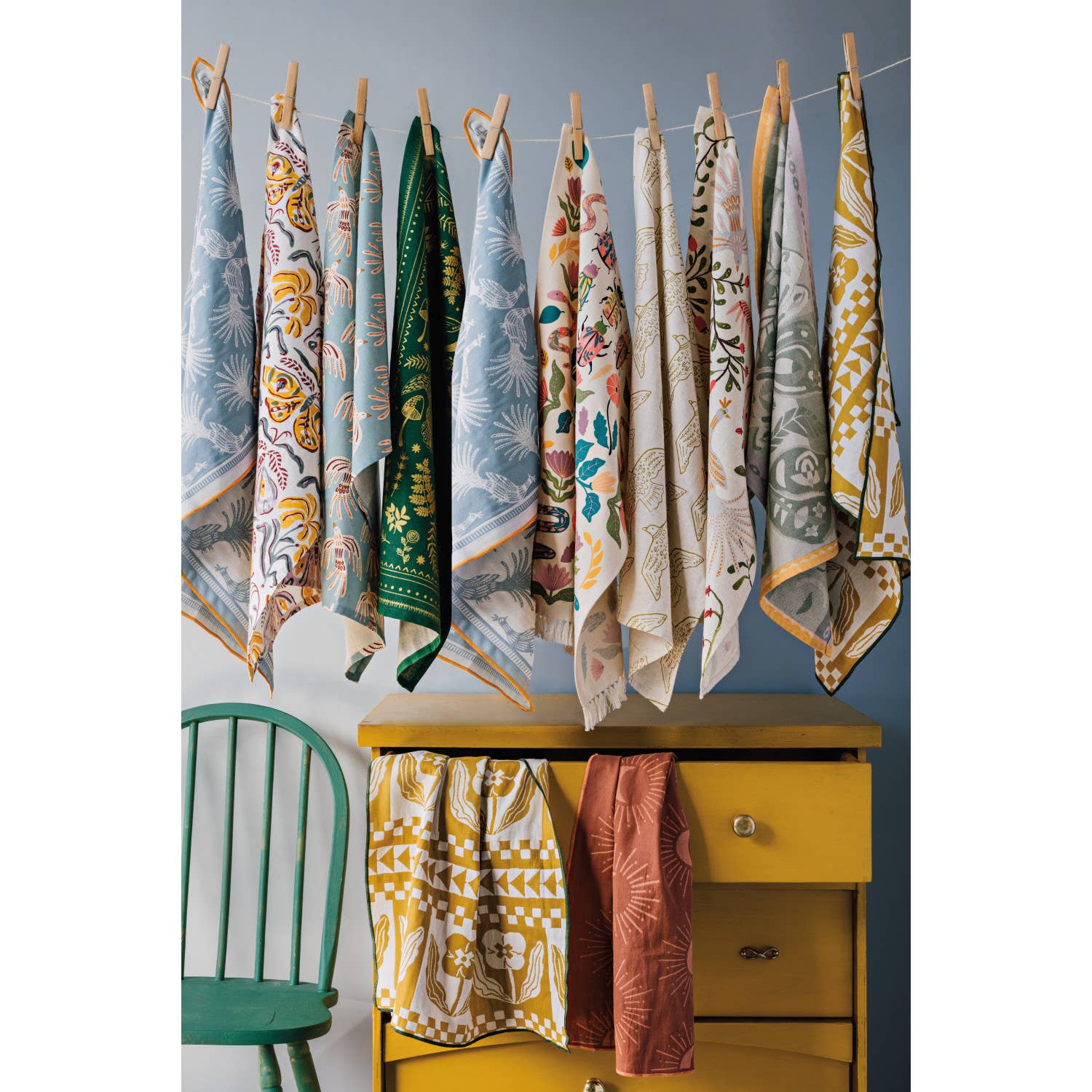 Plume Linen Cotton Dishtowels Set of 2 - SPARROW