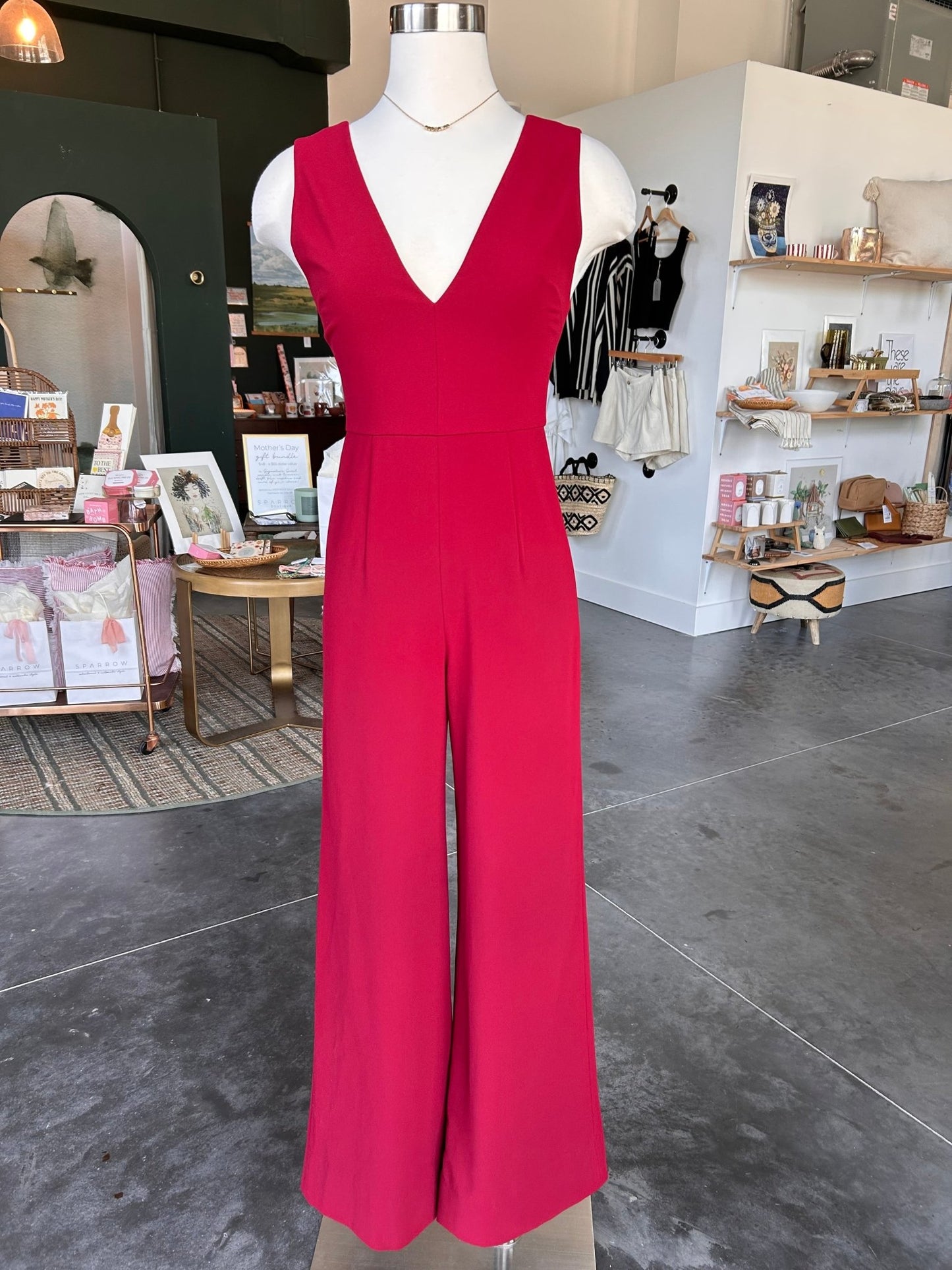 Preloved Alice + Olivia Red Jumpsuit - SPARROW
