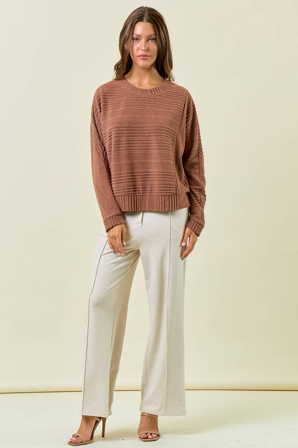 Quinn Longsleeve Top - Chesnut - SPARROW