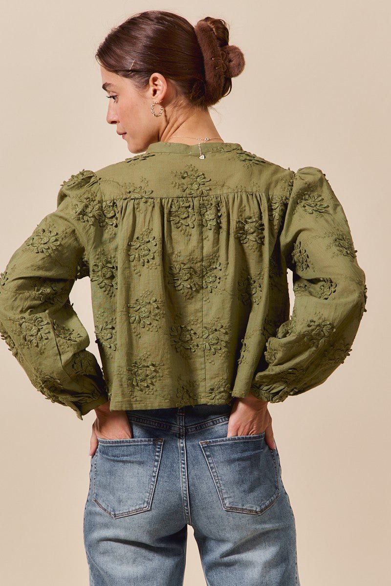 Raelynn Blouse - Green - SPARROW