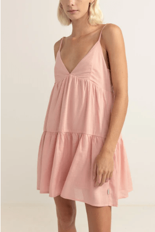 rhythm classic tiered mini dress Rhythm Classic Tiered Mini Dress