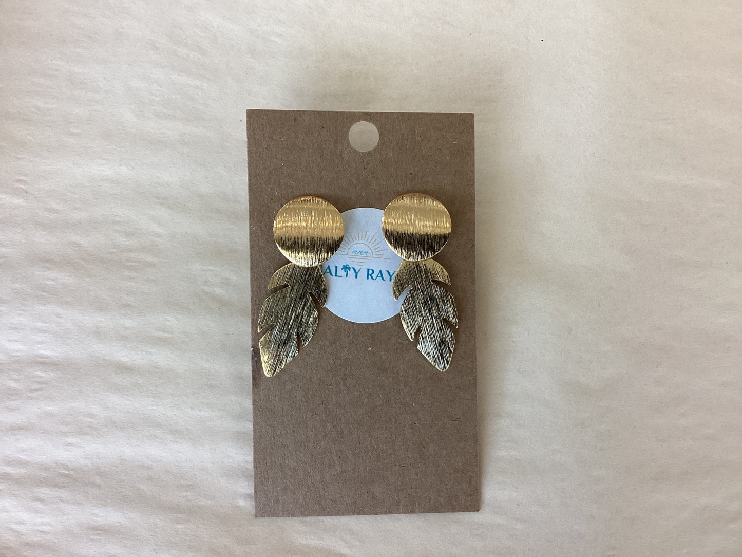 Salty Rayz Coastal Palm Large Earrings 24KGP - SPARROW