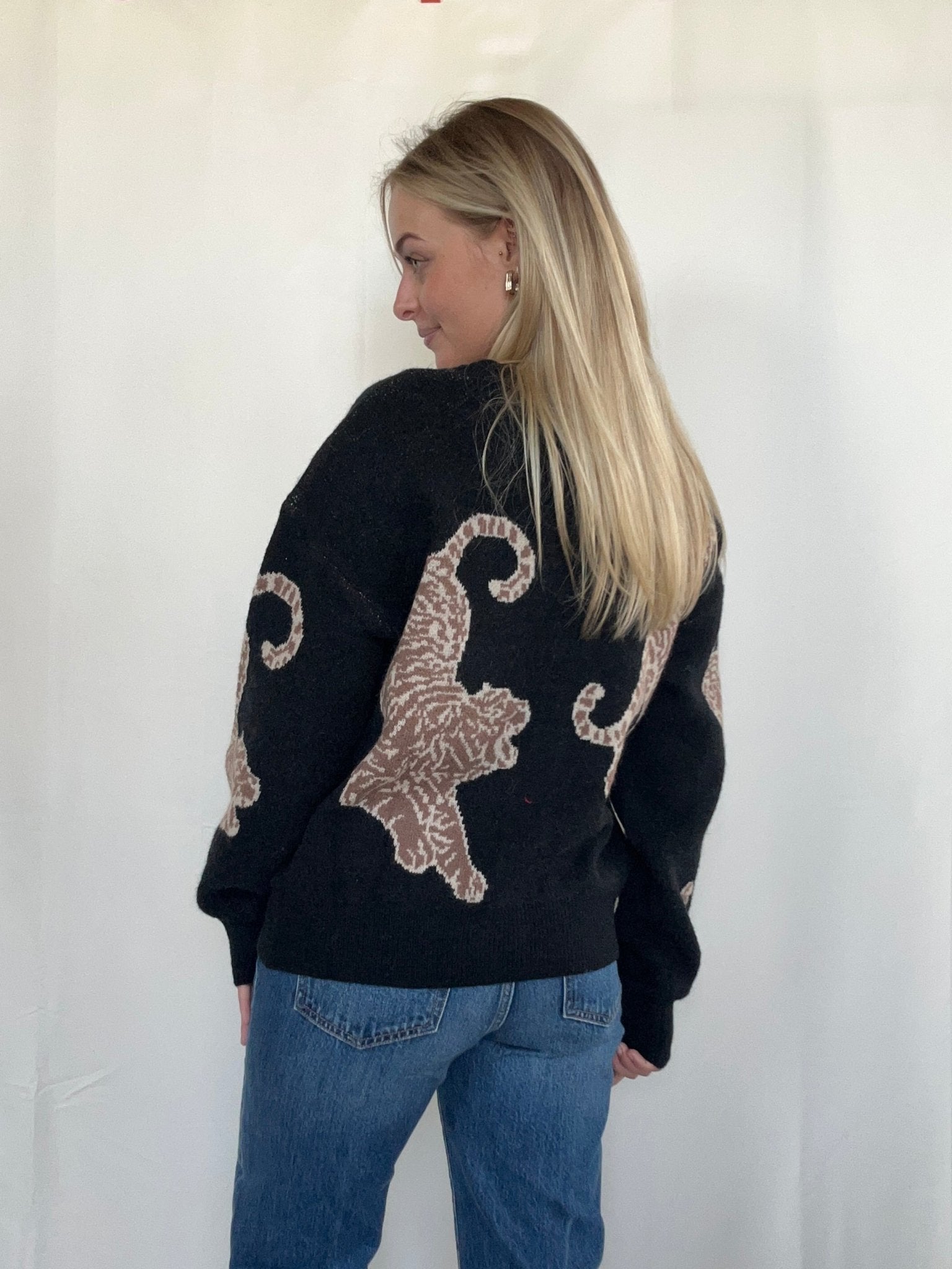 Tiger Cardigan - Black - SPARROW