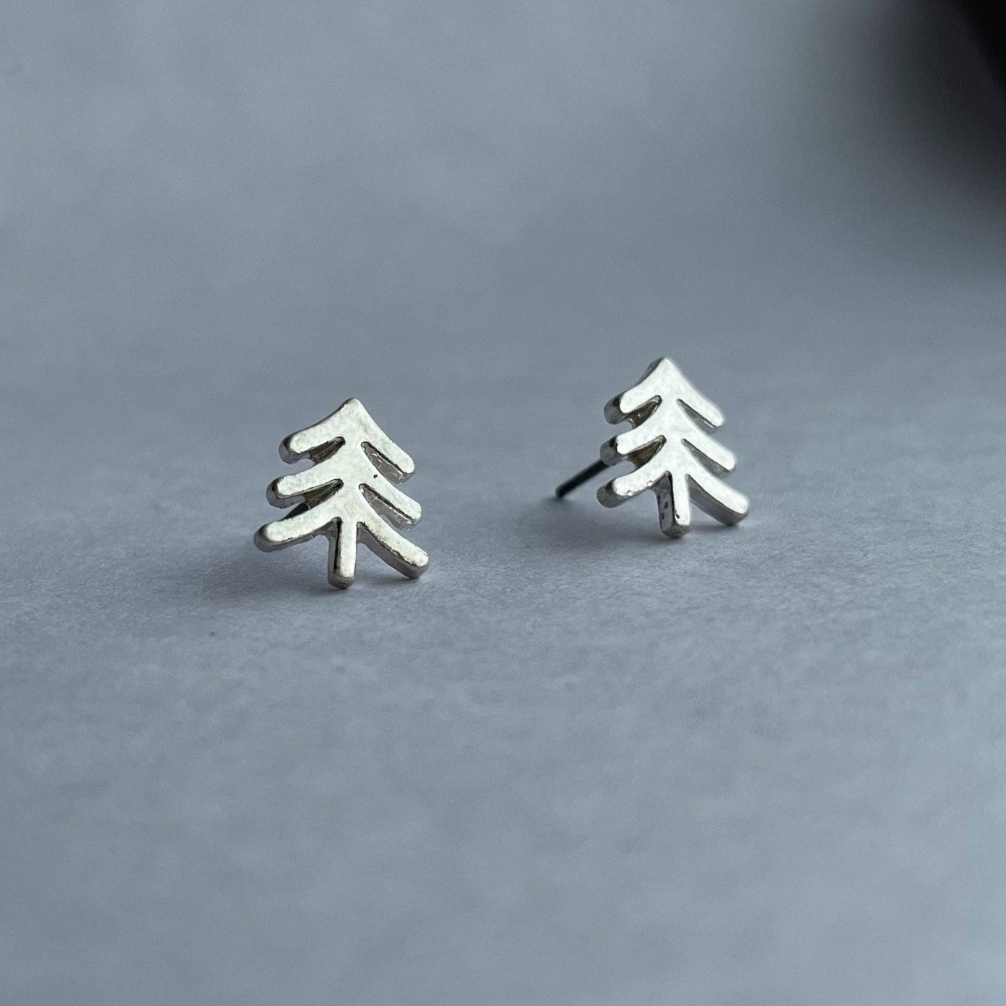 Tree Stud Earrings - Silver - SPARROW