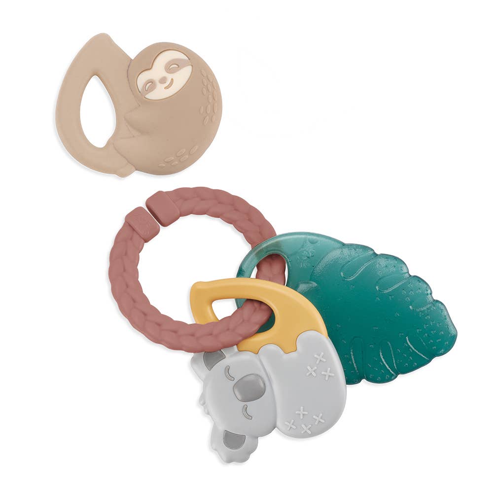 Tropical Itzy Keys Texture Ring with Teether + Rattle - SPARROW