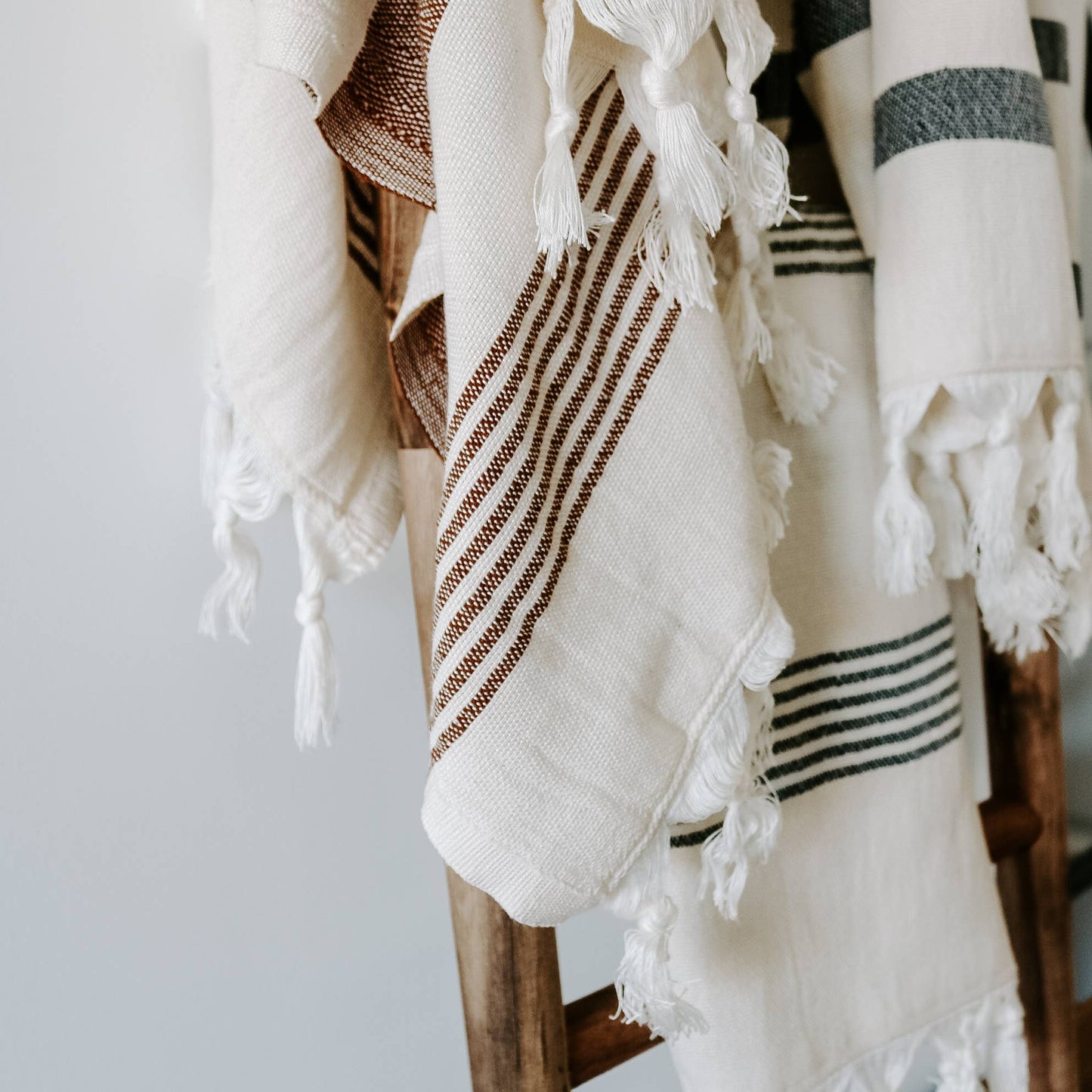 Turkish Cotton Hand Towel, Multi Stripe - SPARROW