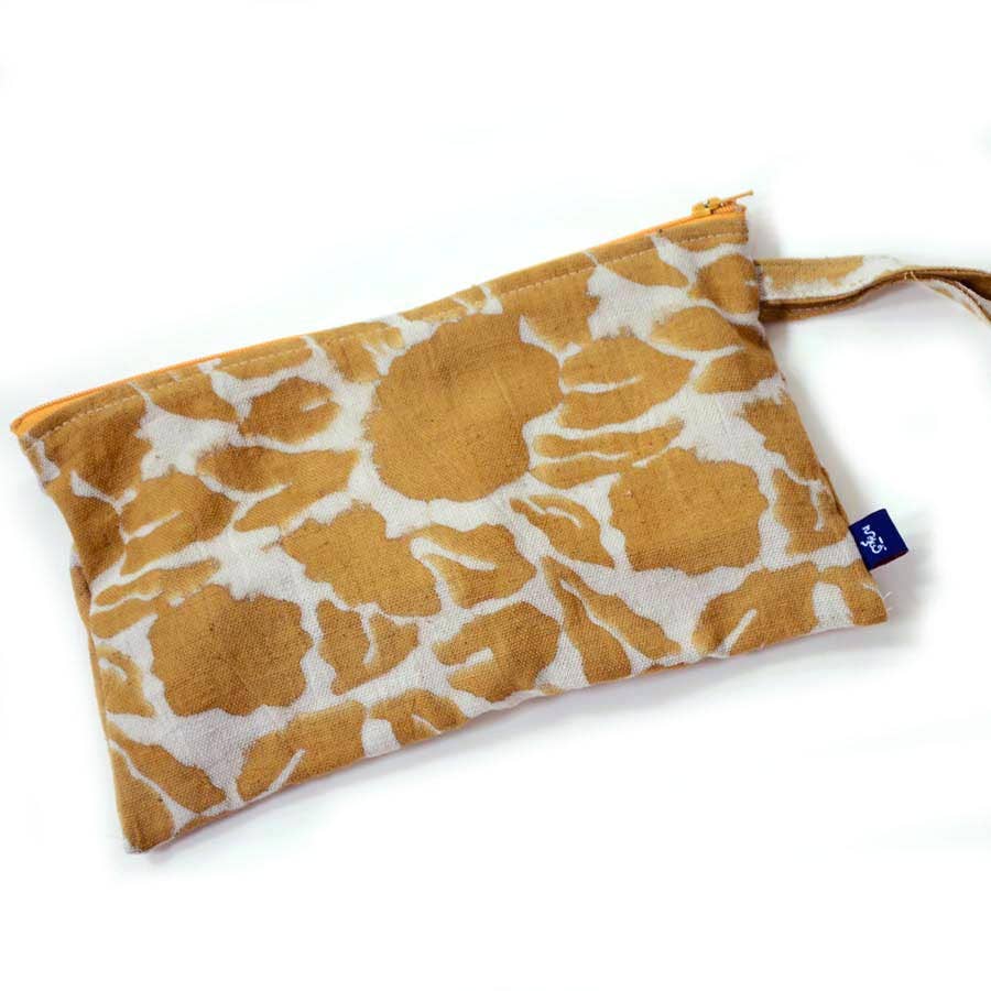 Yan Flower Clutch - Hand Block Printed - SPARROW