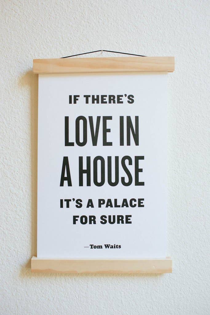 Letterpress: If There's Love in a House - SPARROW