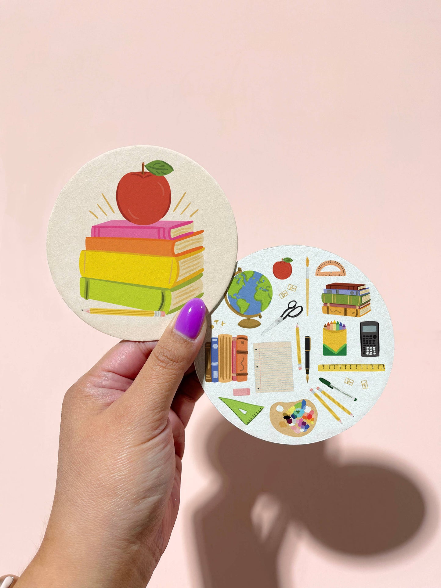 Teacher Double-Sided Coaster Set of 4