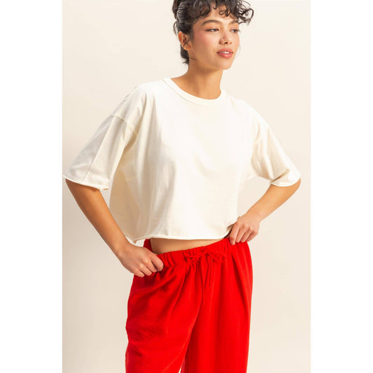 Morgan Tee- Cream