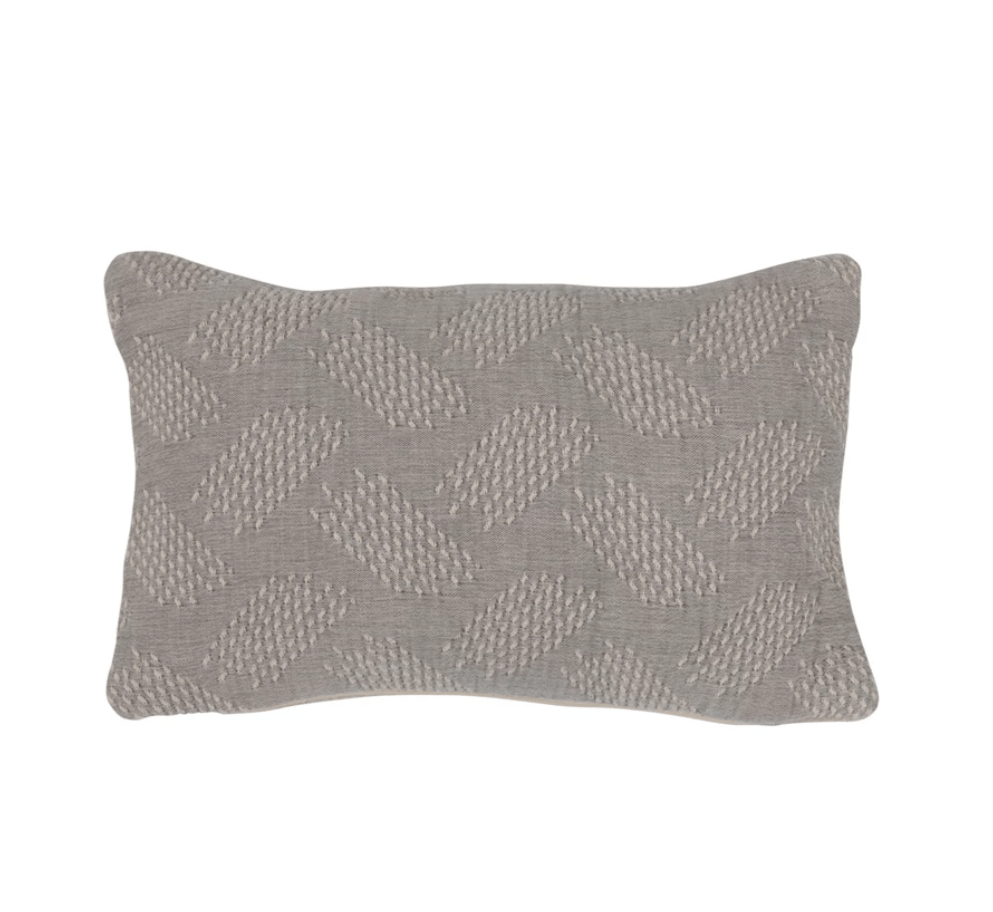 14" x 9" Woven Cotton Jacquard Lumbar Pillow - SPARROW