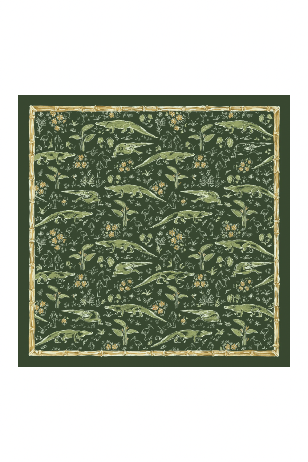 Ivebeenpainting Gator Toile Swamp Green Bandana