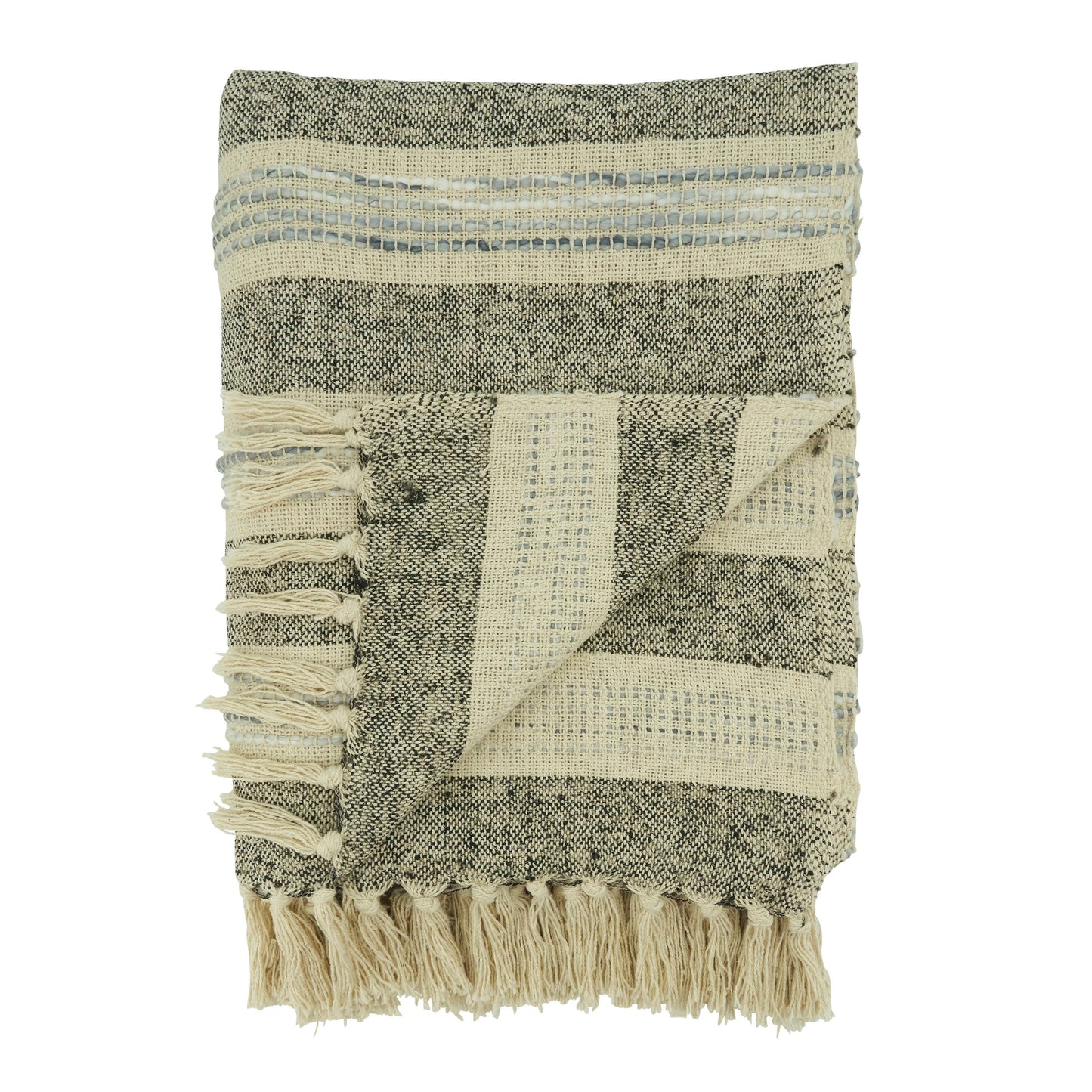 Striped Throw Blanket | Grey