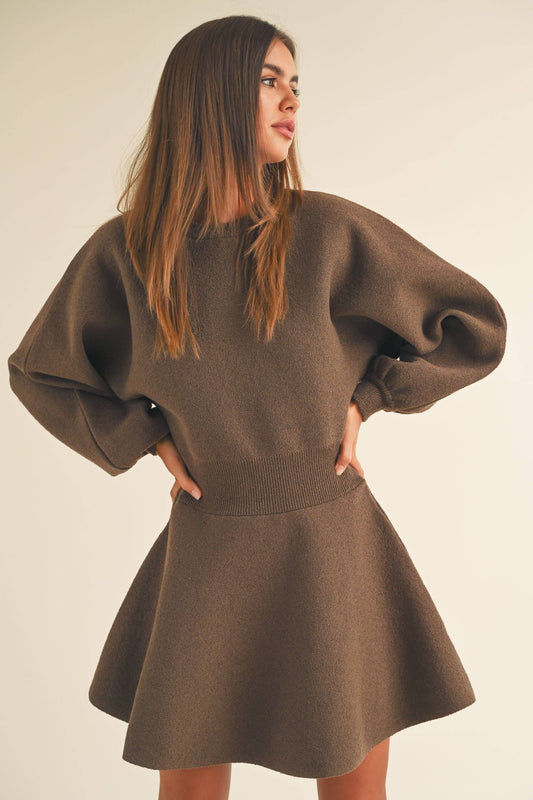 Selah Sweater Dress - Cocoa