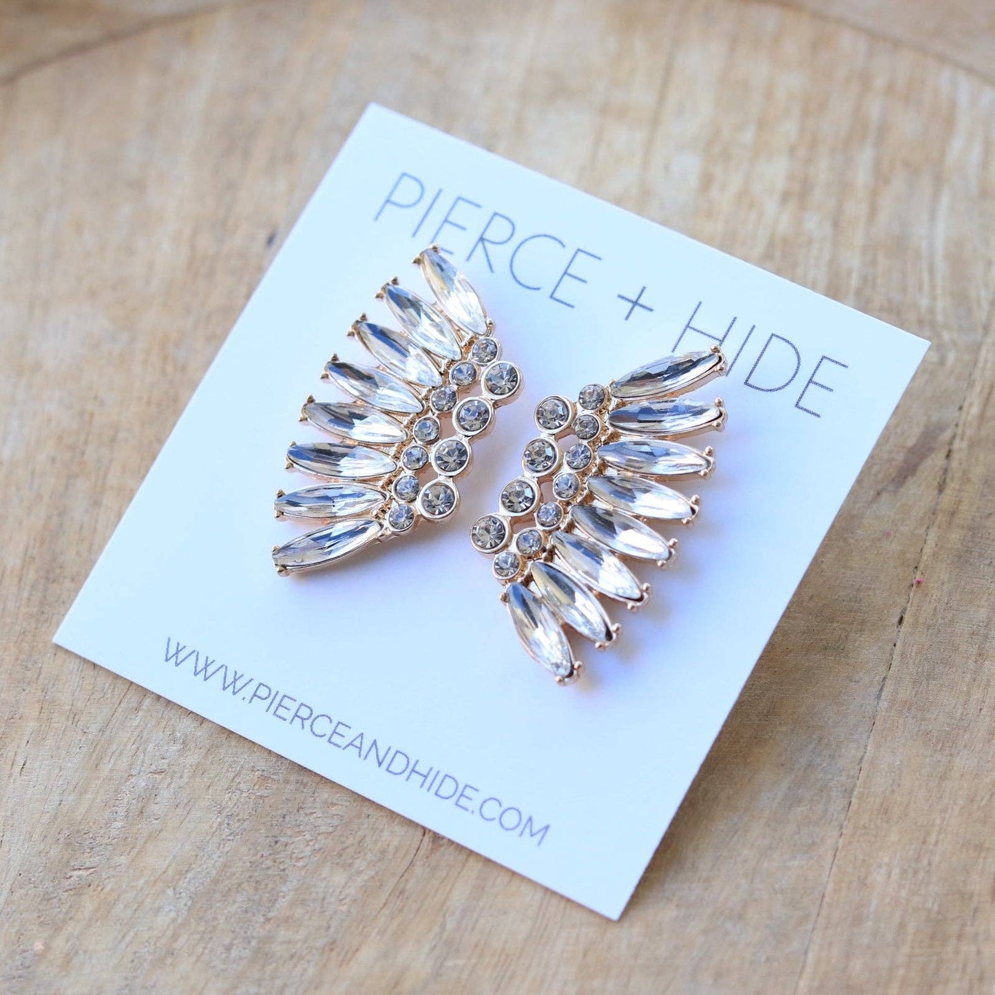 Crystal Marquis Wing Earrings