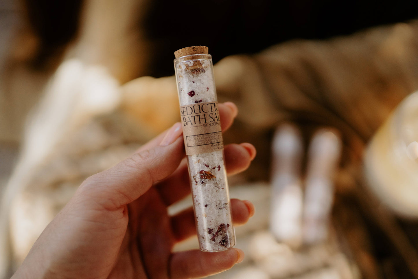 Herbal Bath Salts Test Tubes | Made With Dried Flowers