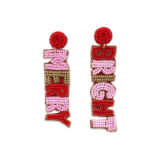 Pink| Red Merry + Bright Earring