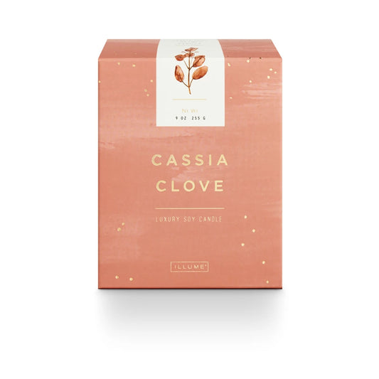 Cassia Clove Small Luxe Sanded Mercury Glass Candle - 9 oz