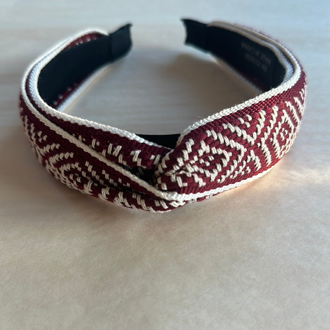 SIDEWALK SALE HEADBAND - Burgundy