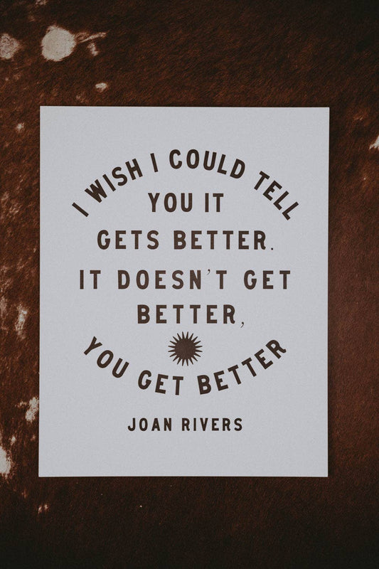 Letterpress: Joan Rivers