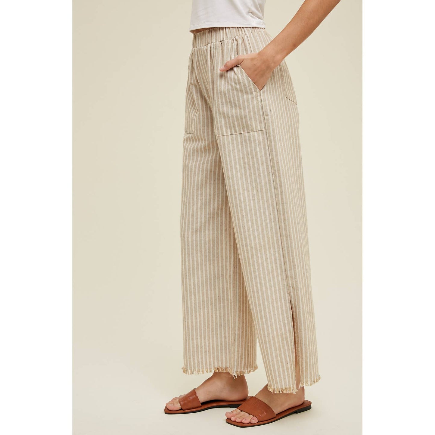 Charles Linen Pants – Taupe