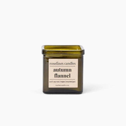 Autumn Flannel  - 8 oz Soy Candle - Recycled Glass Jars