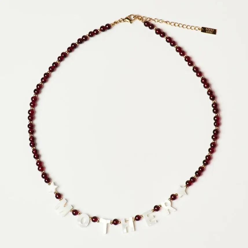 Bonne Mere Mother Necklace - Burgundy