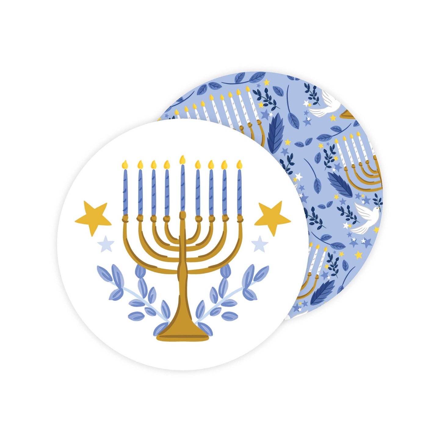 Hanukkah Double-Sided Coaster Set of 4