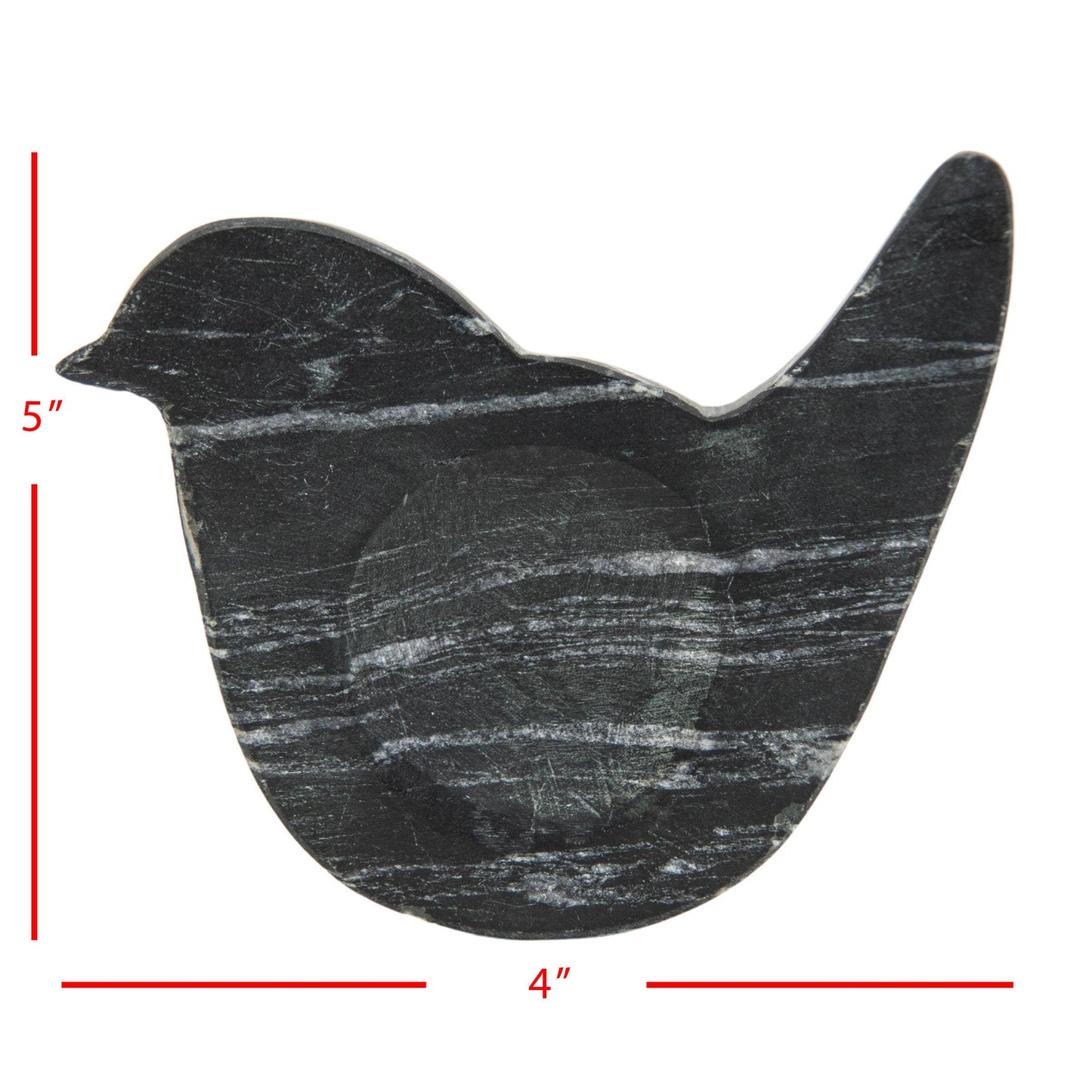 Black Marble Bird Shaped Spoon Rest