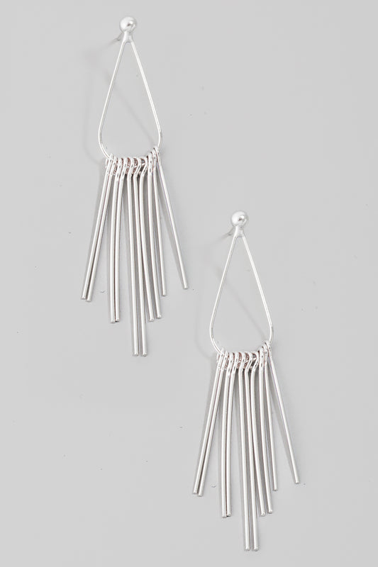 Fringe Earrings - Silver