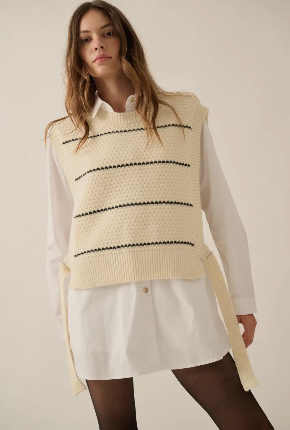 Zoe Sweater Vest - Cream