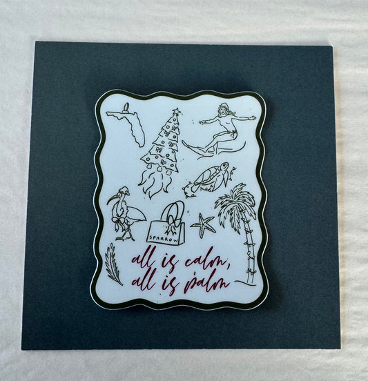 Sparrow Holiday Sticker