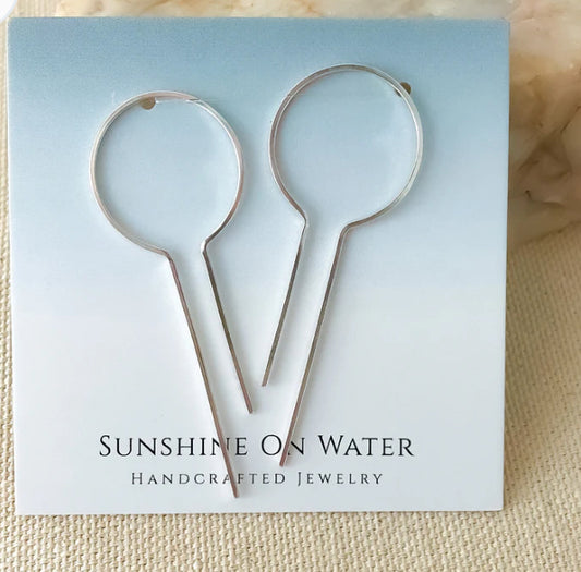 Sunshine on Water Threader Earrings - Silver