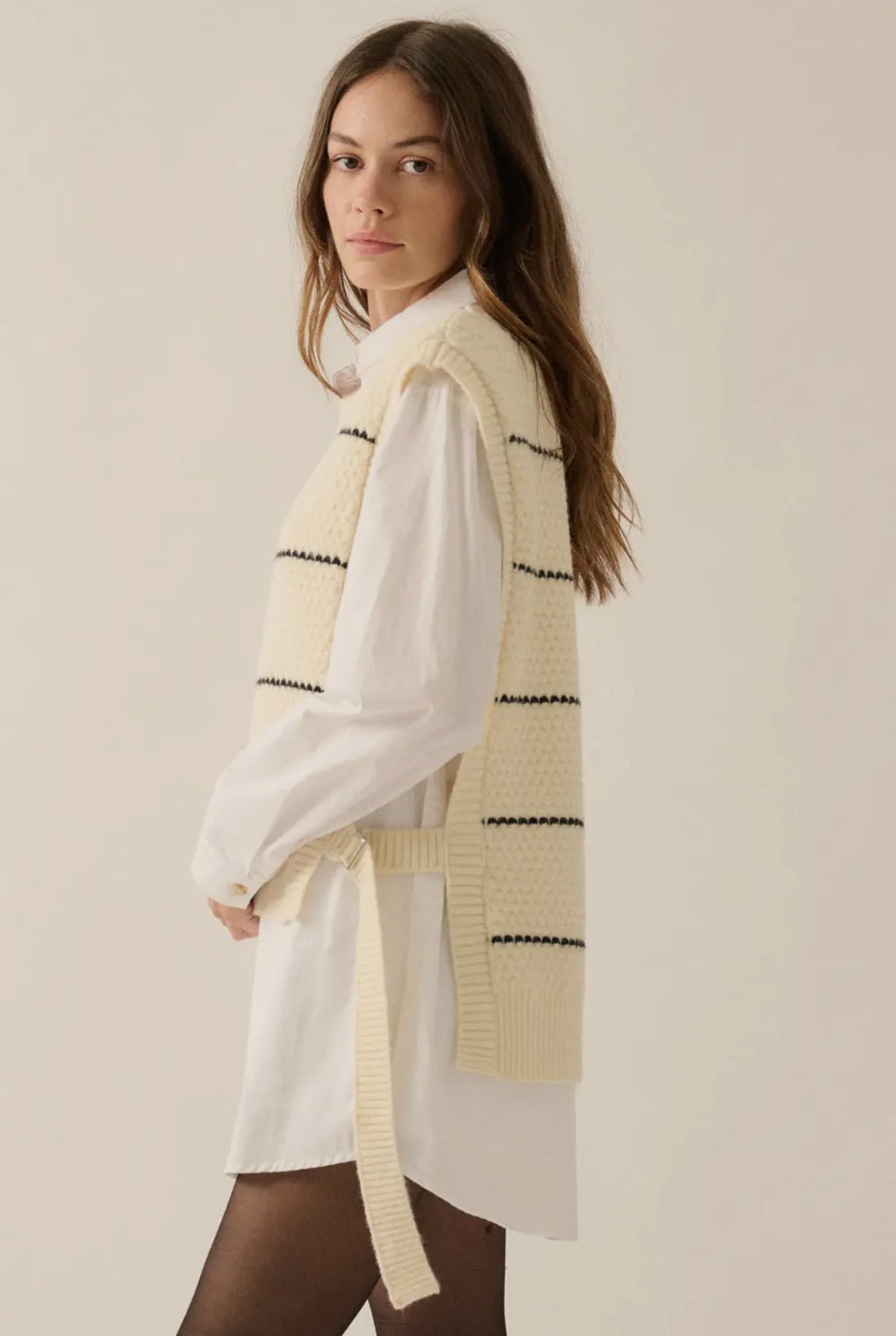 Zoe Sweater Vest - Cream