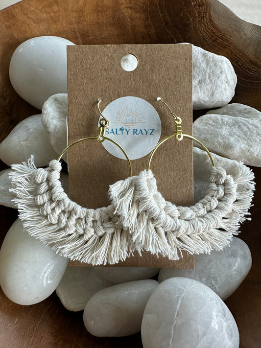 Salty Rayz Ivory Sand Fringe