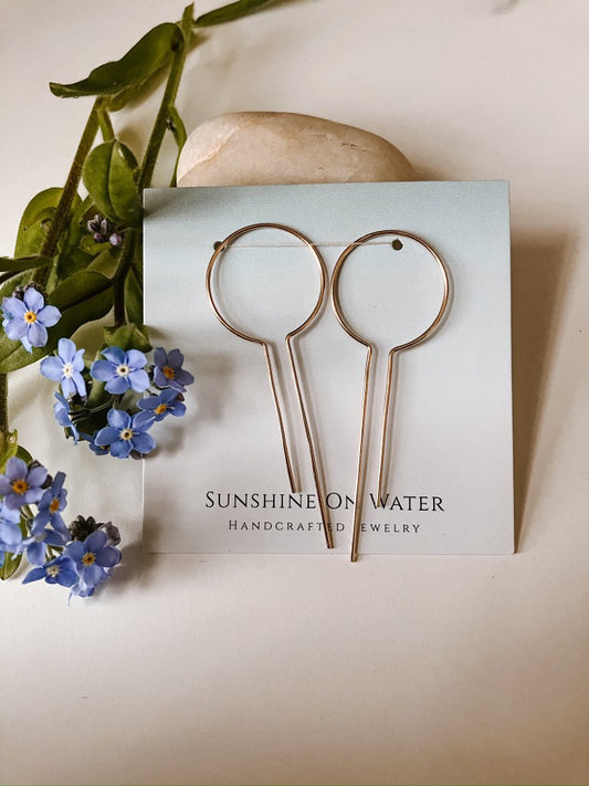 Sunshine on Water Threader Earrings Gold