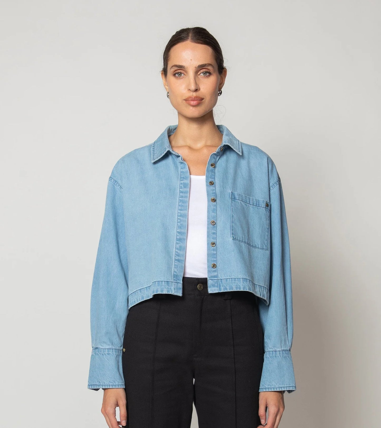 Cleobella Laurel Blouse | Light Denim