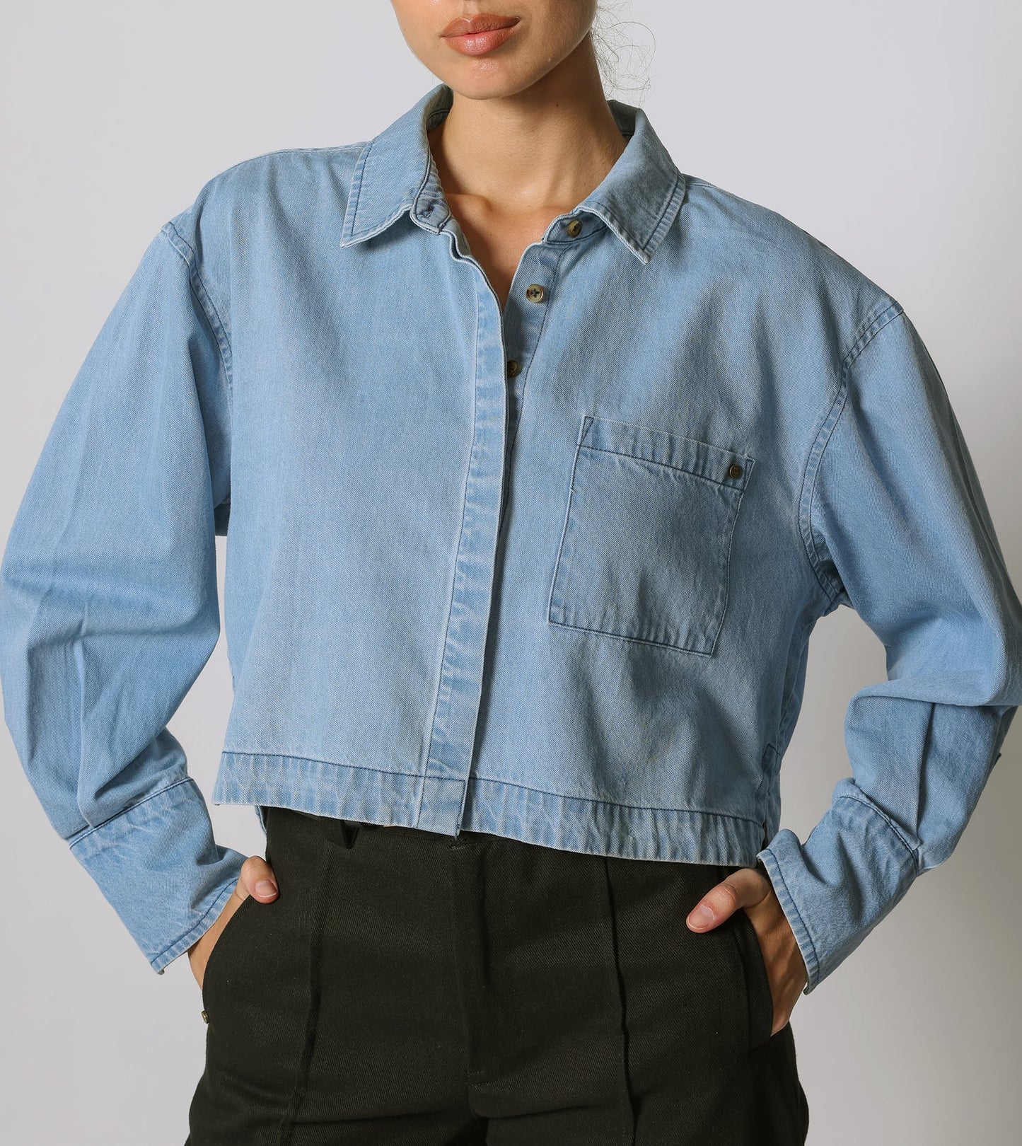 Cleobella Laurel Blouse | Light Denim