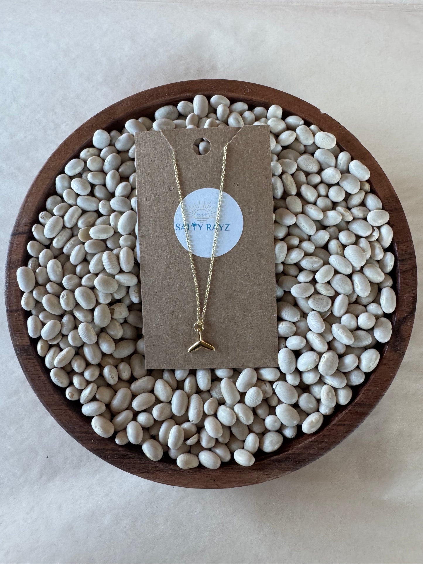 Salty Rayz Fringe Whale Tail Necklace