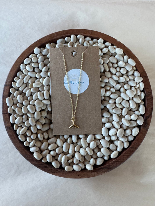 Salty Rayz Fringe Whale Tail Necklace