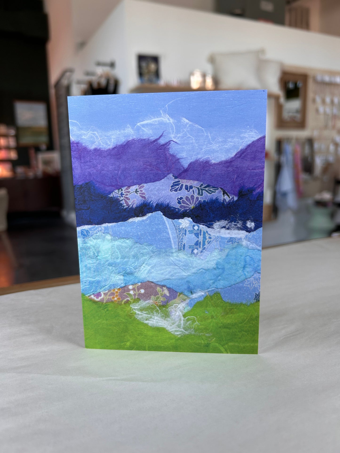 Mountains Collage Greeting Card
