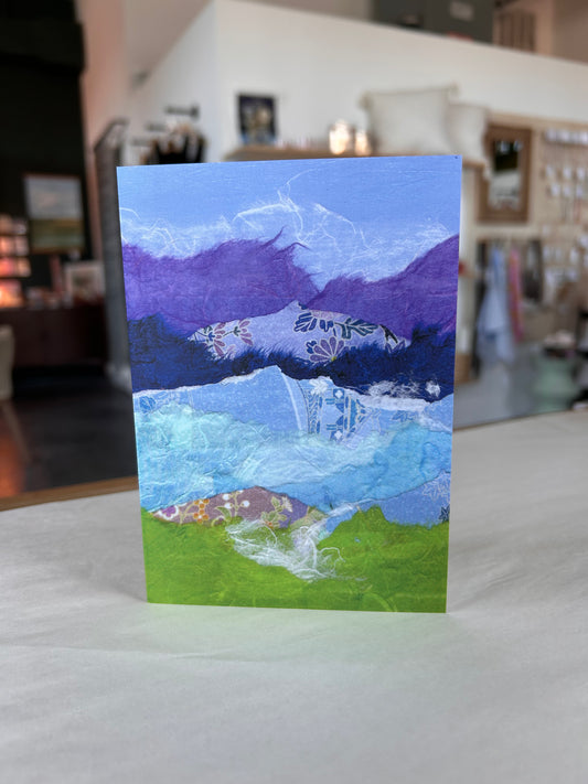 Mountains Collage Greeting Card