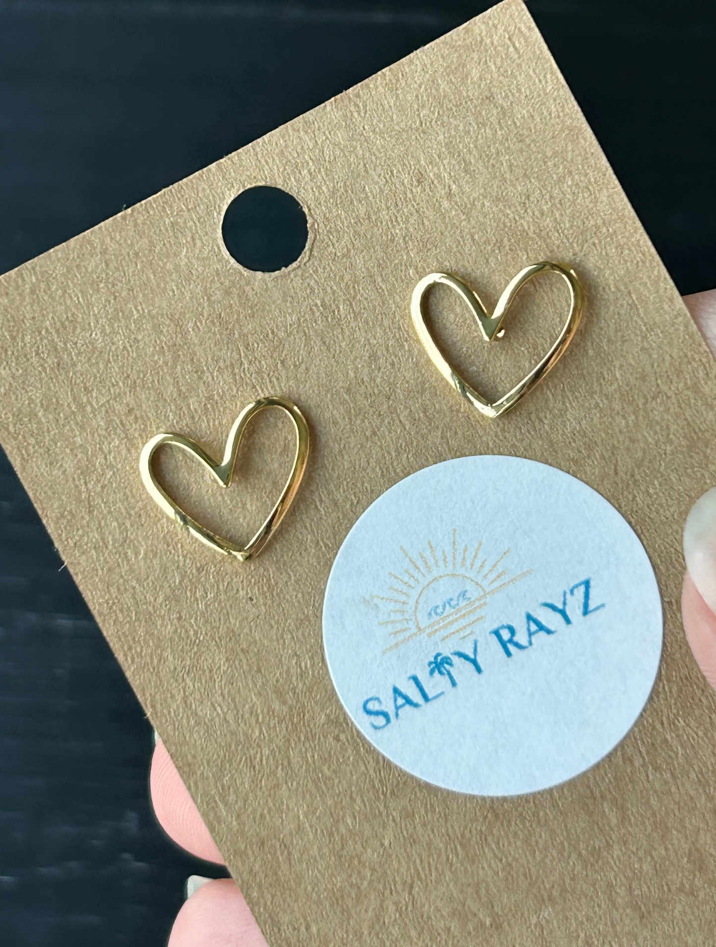 Salty Rayz Sea of Love Studs 18KGP